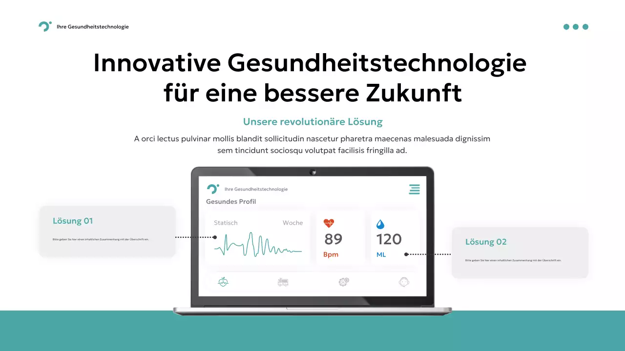 teal moderne Gesundheitsförderung
