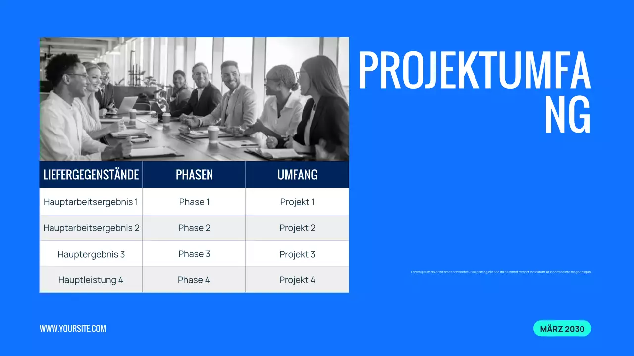 blue modern team event Präsentation