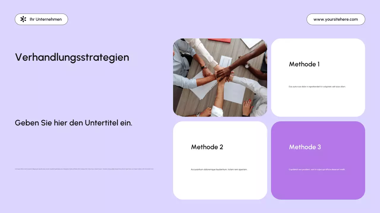 lila moderne Business-Präsentation