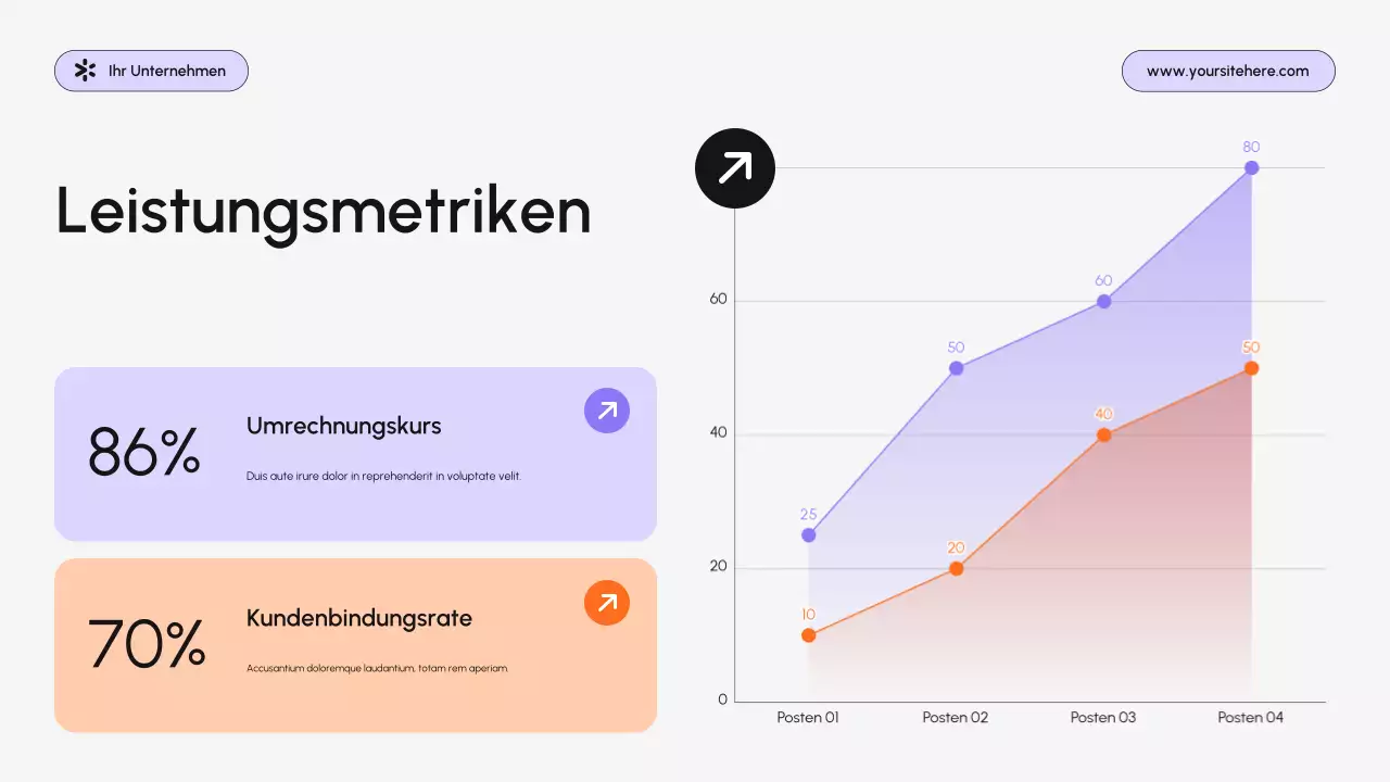 lila moderne Business-Präsentation