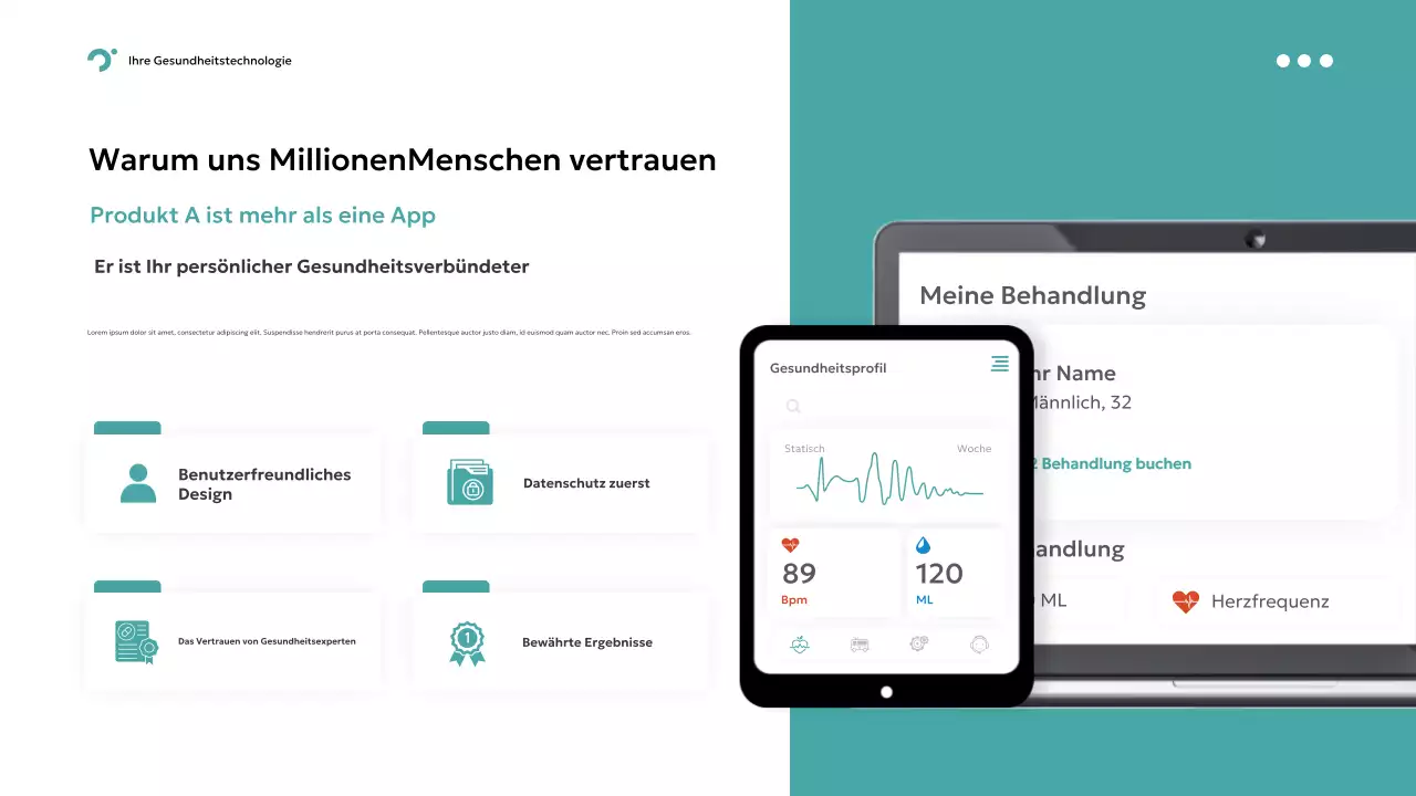 teal moderne Gesundheitsförderung