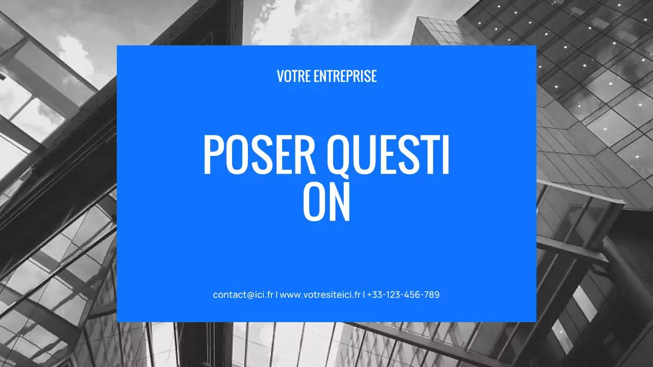 présentation de l'événement de l'équipe moderne bleue