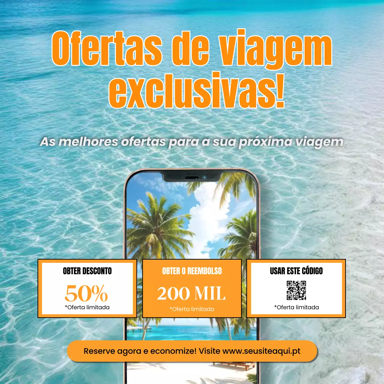 Blue Simple Exlusive Travel oferece quadrados para as redes sociais