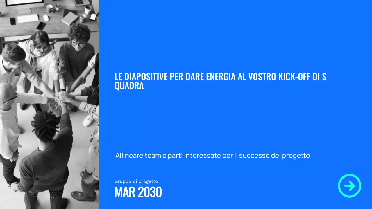 presentazione dell'evento del team blu moderno