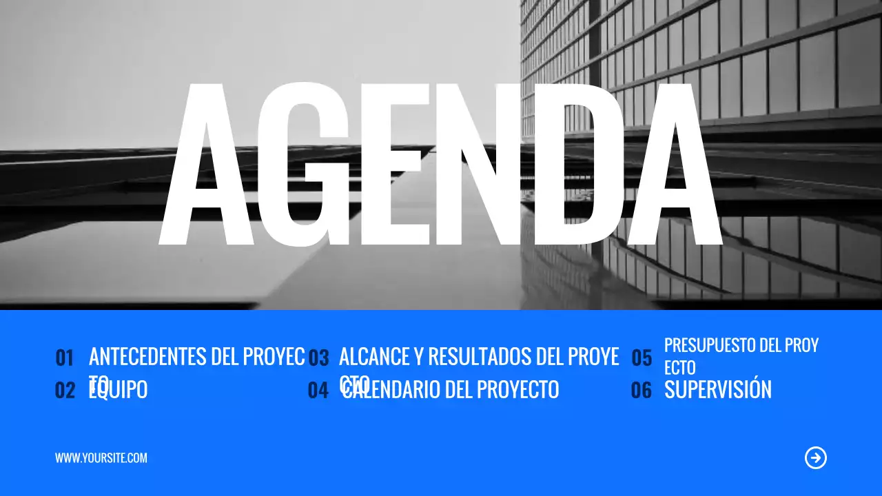 presentación del evento del equipo blue modern