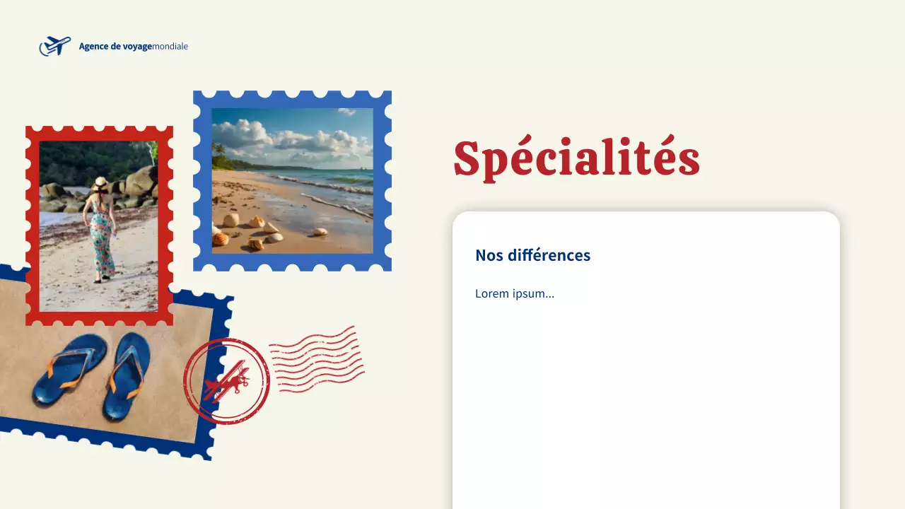 publicité de voyage moderne bleue