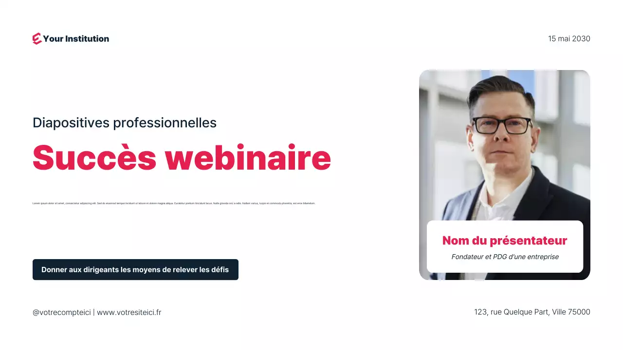Présentation simple d'un webinaire