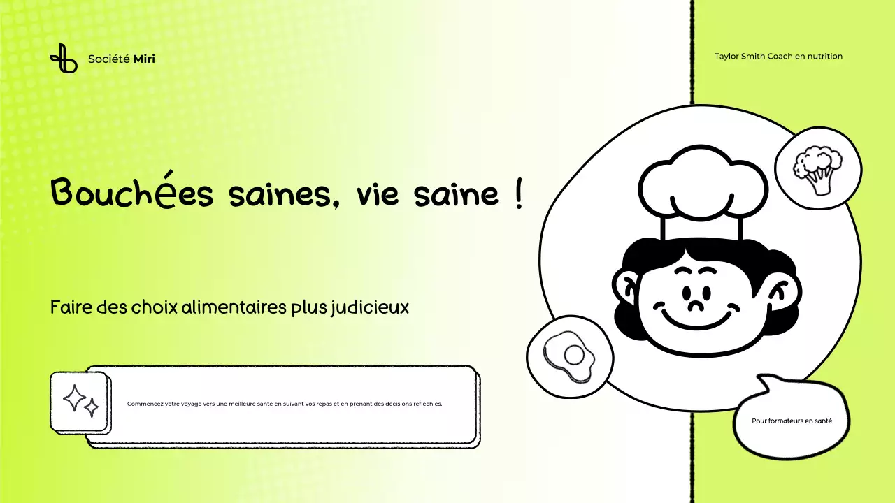 Présentation de la traque alimentaire verte
