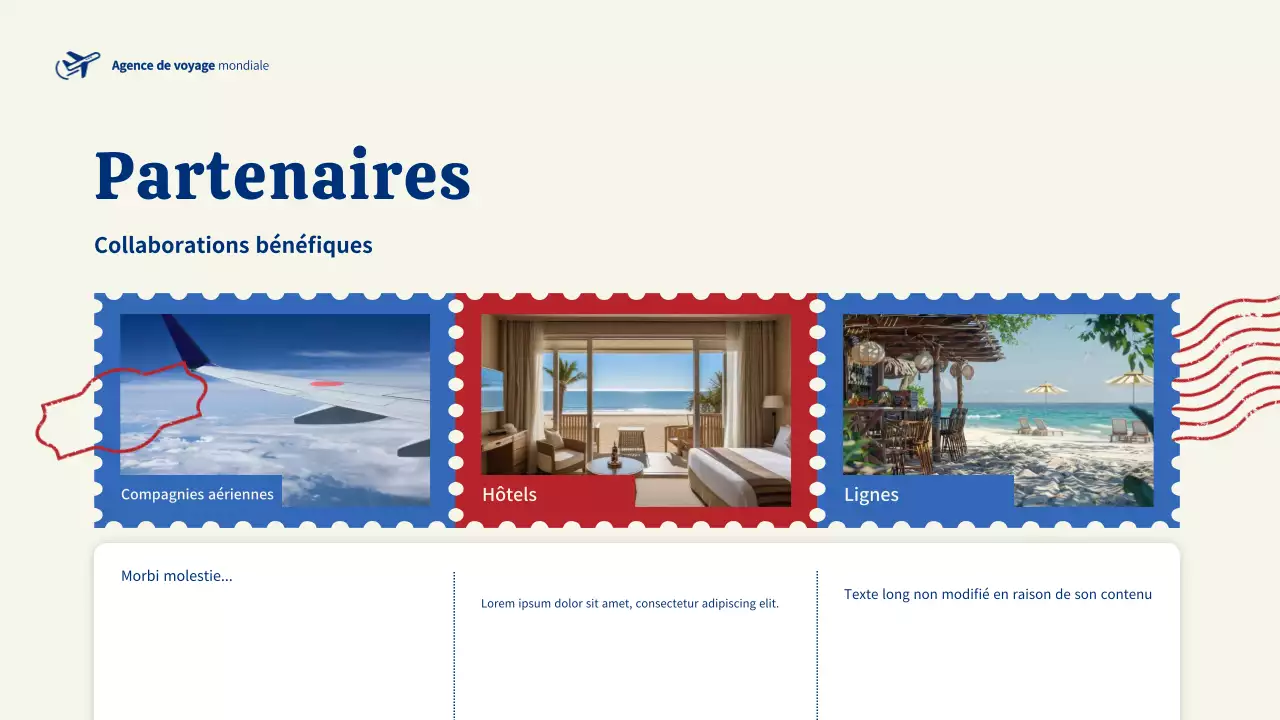 publicité de voyage moderne bleue