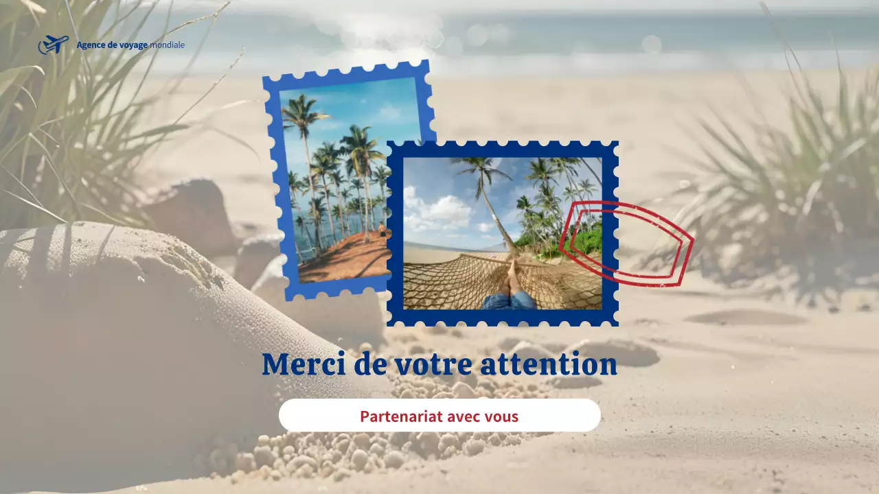 publicité de voyage moderne bleue