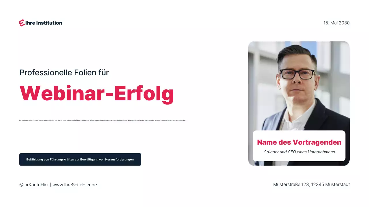Einfache Webinar-Präsentation