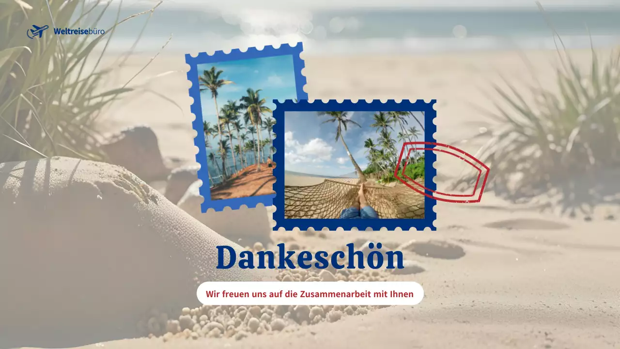 blaue moderne Reisewerbung