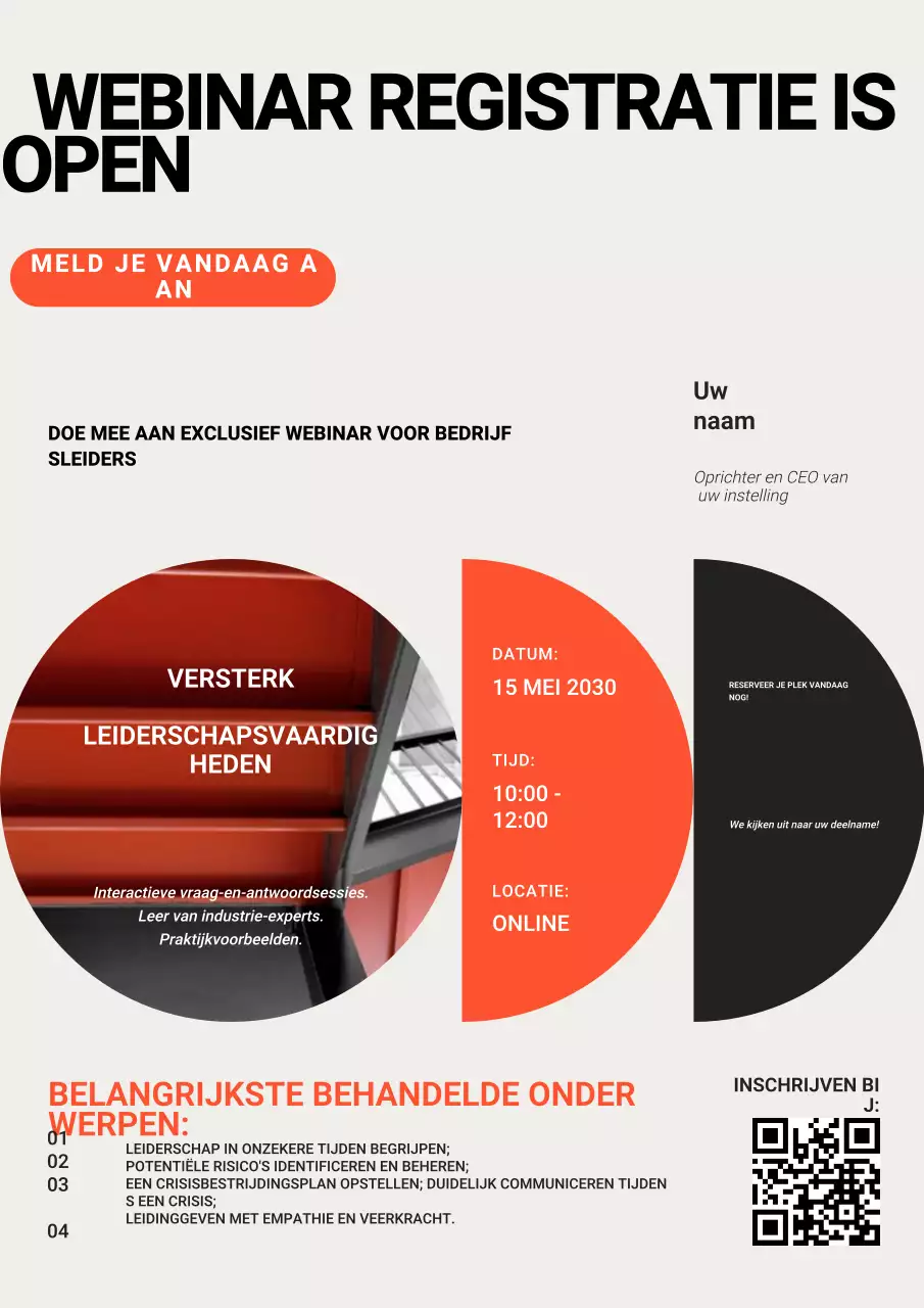 Grijs Zwart Oranje Moderne Bedrijfsregistratie