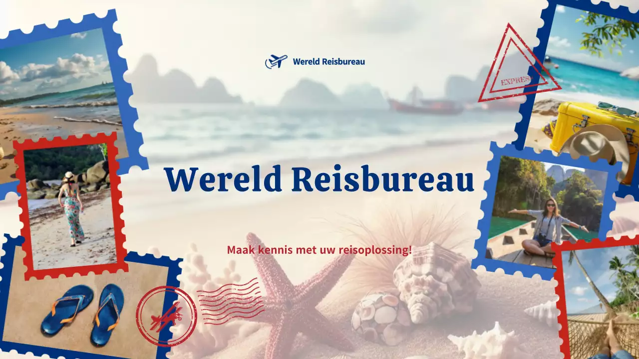 blauwe moderne reisreclame