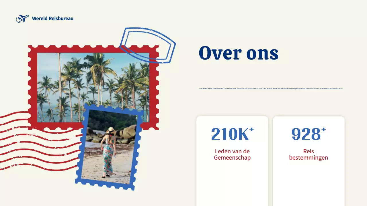 blauwe moderne reisreclame