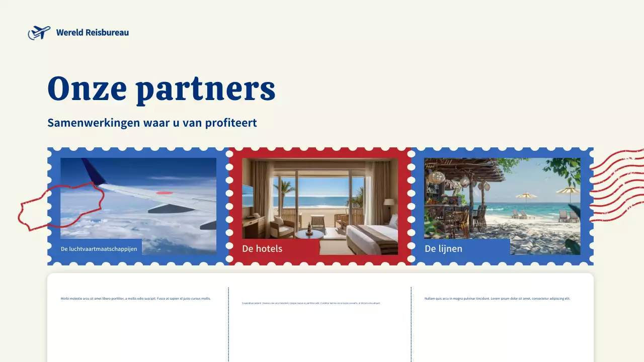 blauwe moderne reisreclame