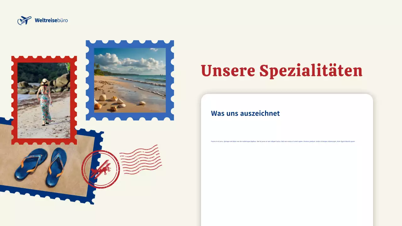 blaue moderne Reisewerbung