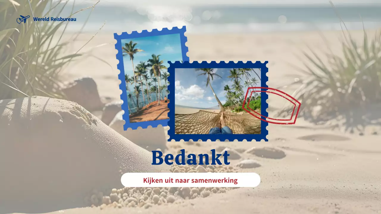 blauwe moderne reisreclame