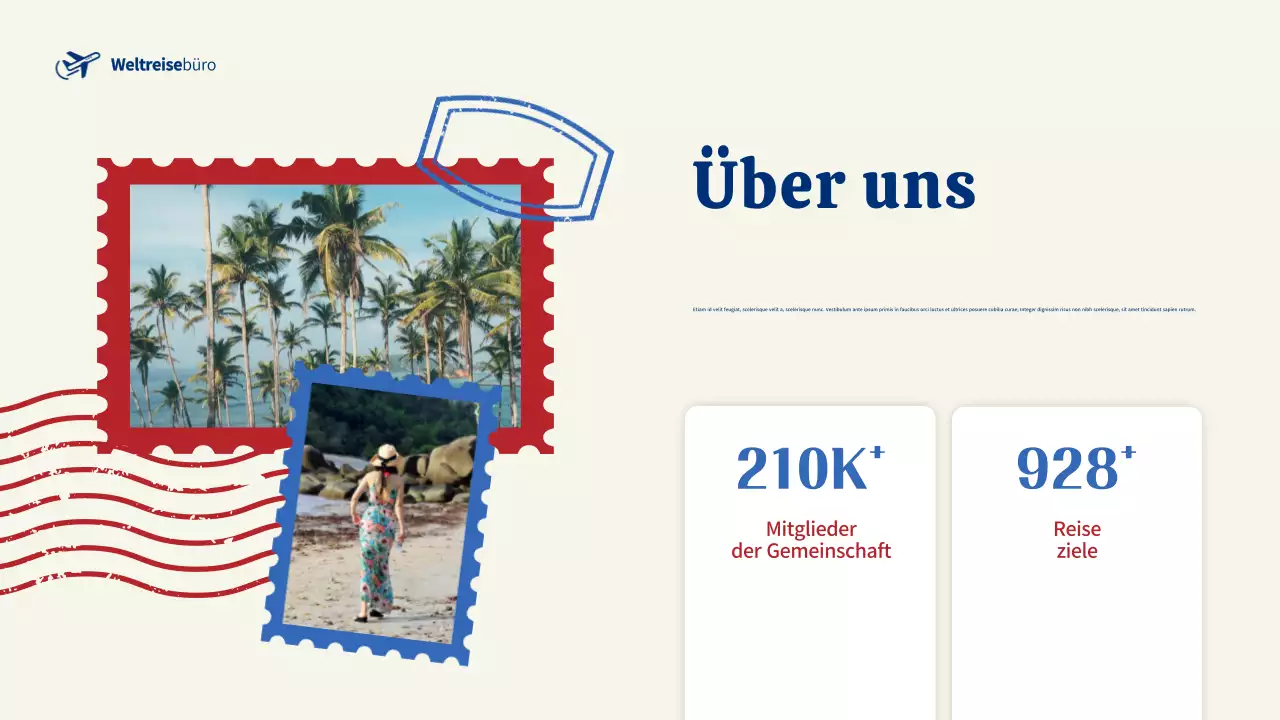 blaue moderne Reisewerbung