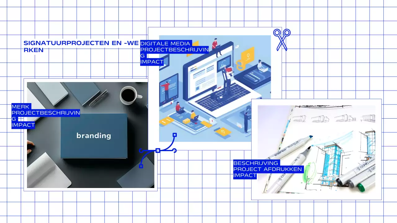 Creatief portfolio voor grafisch ontwerpers