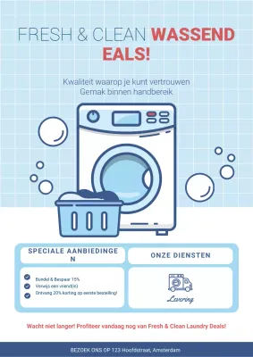 blauwe moderne was promotie