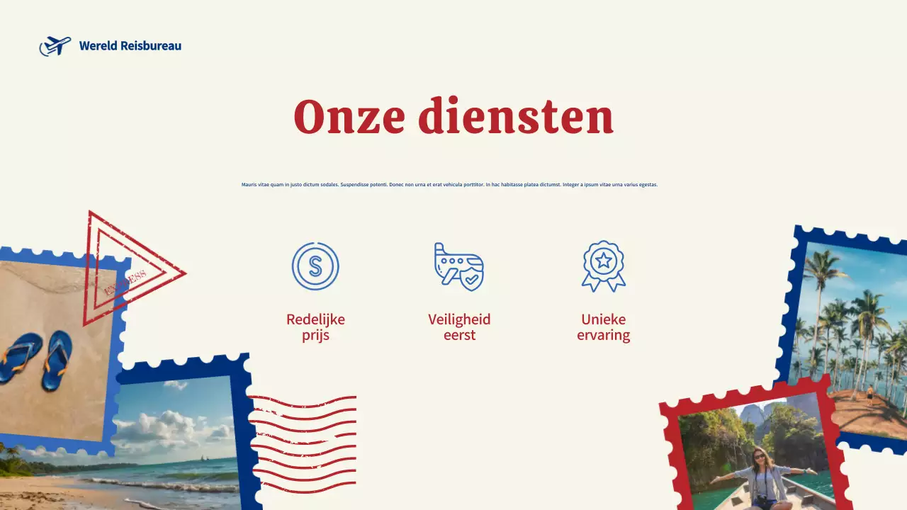 blauwe moderne reisreclame