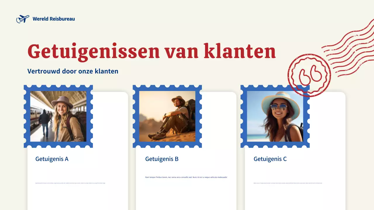 blauwe moderne reisreclame