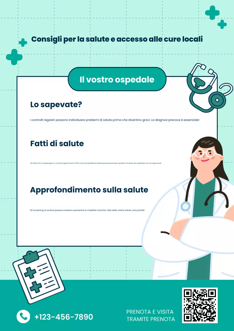 annuncio di salute moderna teal