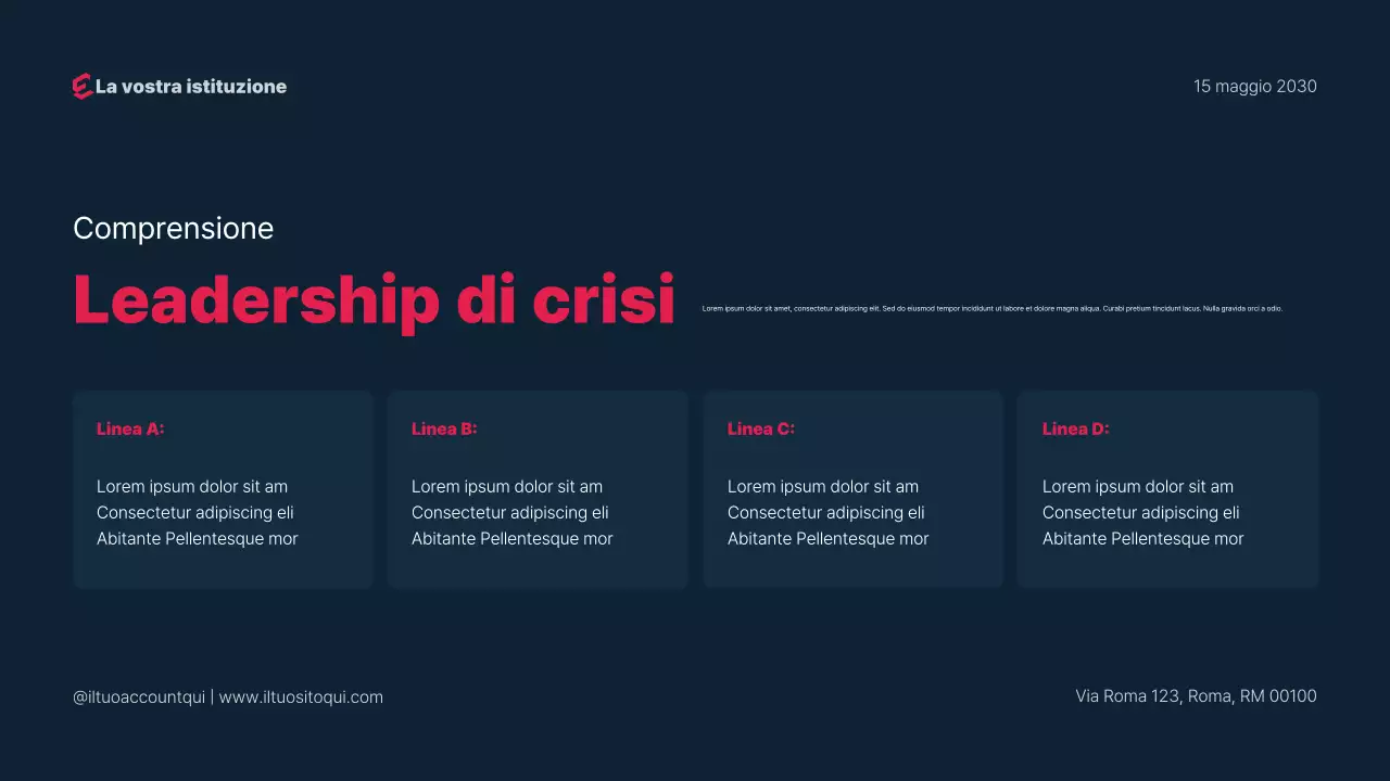 Semplice presentazione del webinar