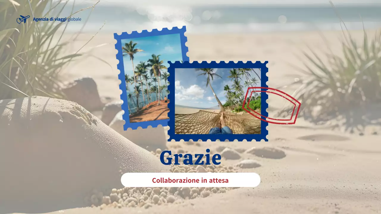 pubblicità di viaggio moderna blu