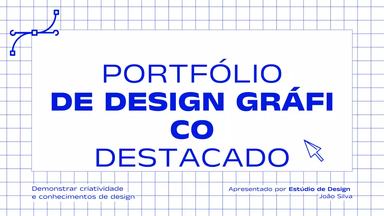 Portfólio criativo para designers gráficos