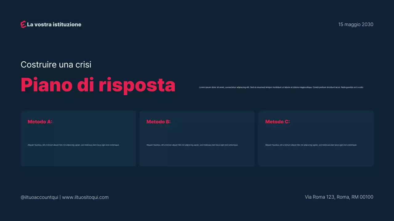 Semplice presentazione del webinar