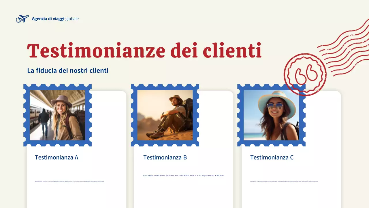 pubblicità di viaggio moderna blu