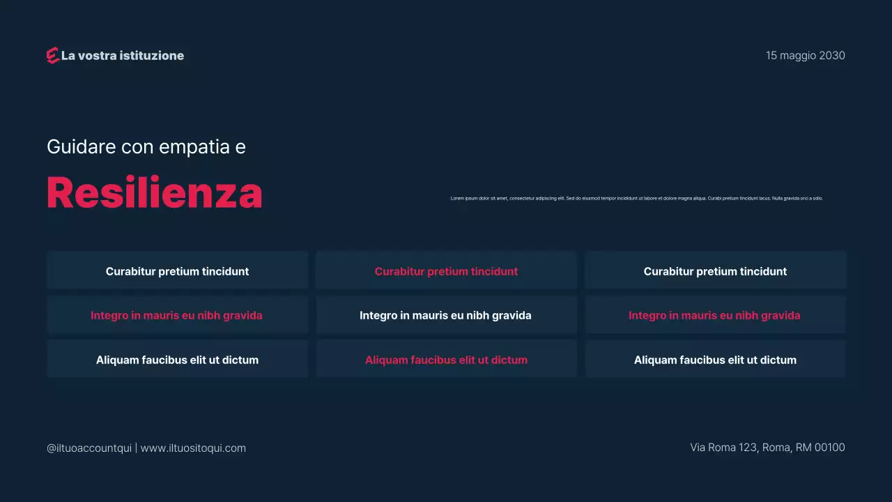 Semplice presentazione del webinar