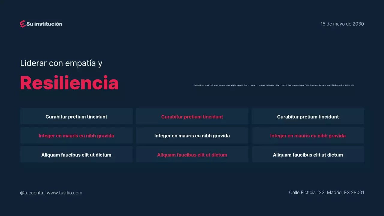 Presentación sencilla de un seminario web