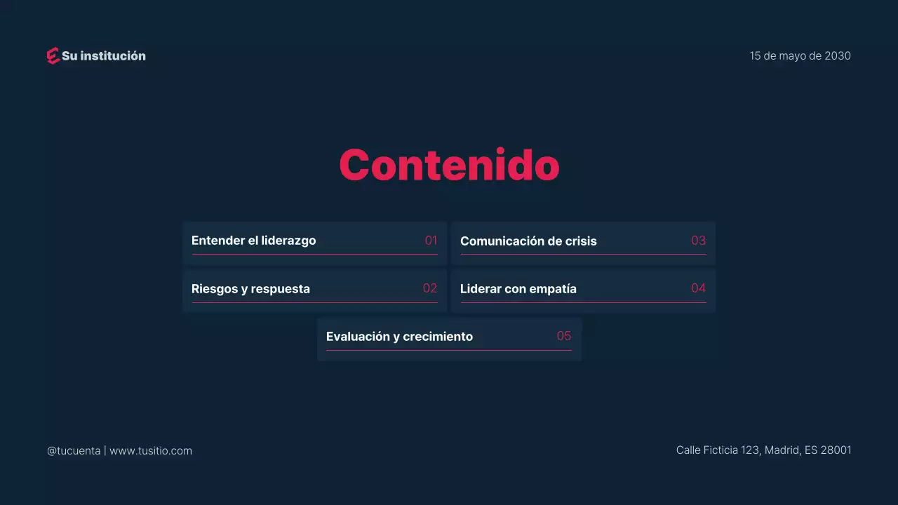 Presentación sencilla de un seminario web