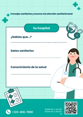 anuncio de sanidad moderna teal
