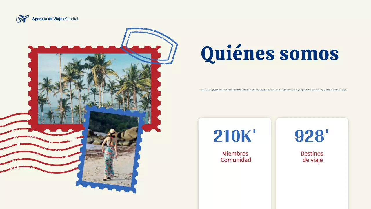 anuncio de viaje moderno azul