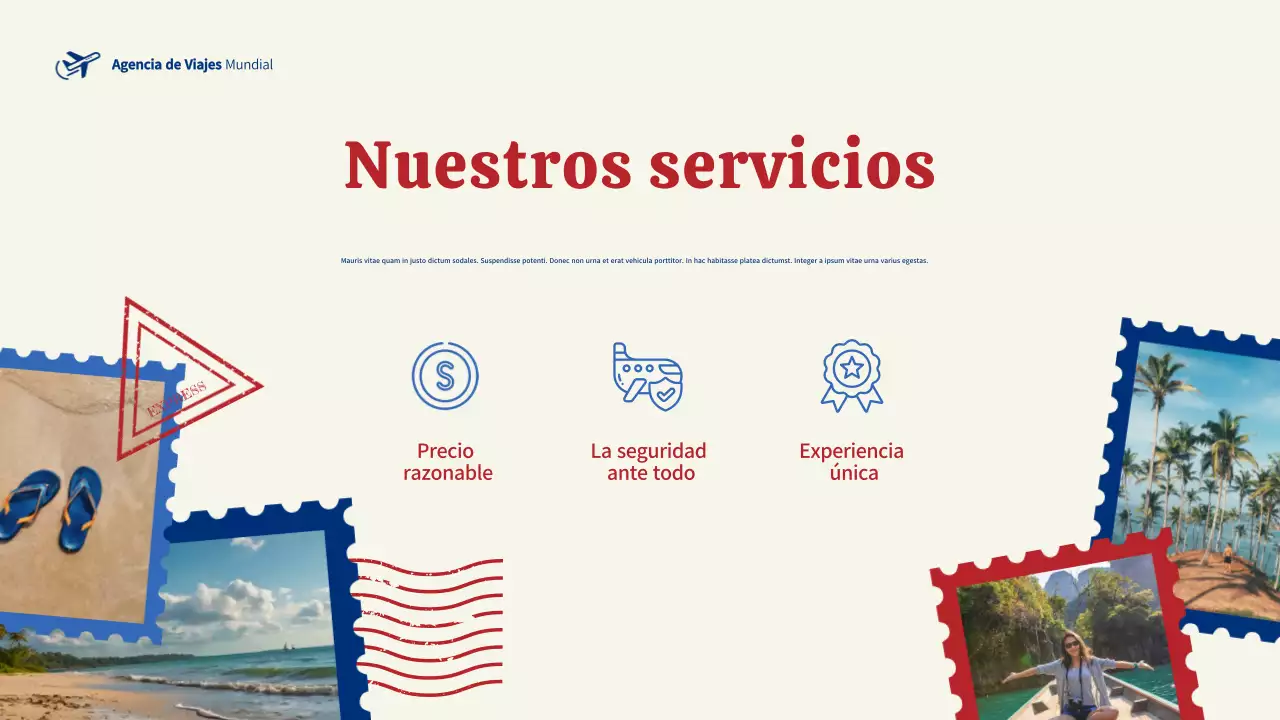 anuncio de viaje moderno azul