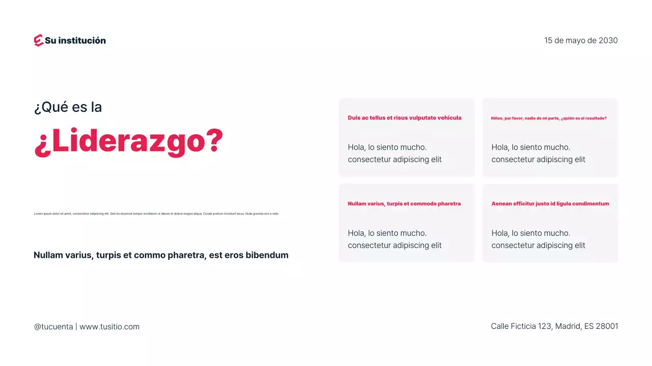 Presentación sencilla de un seminario web