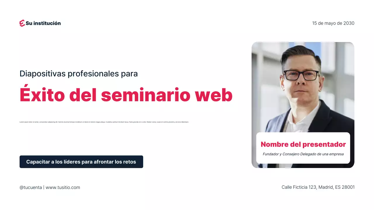 Presentación sencilla de un seminario web