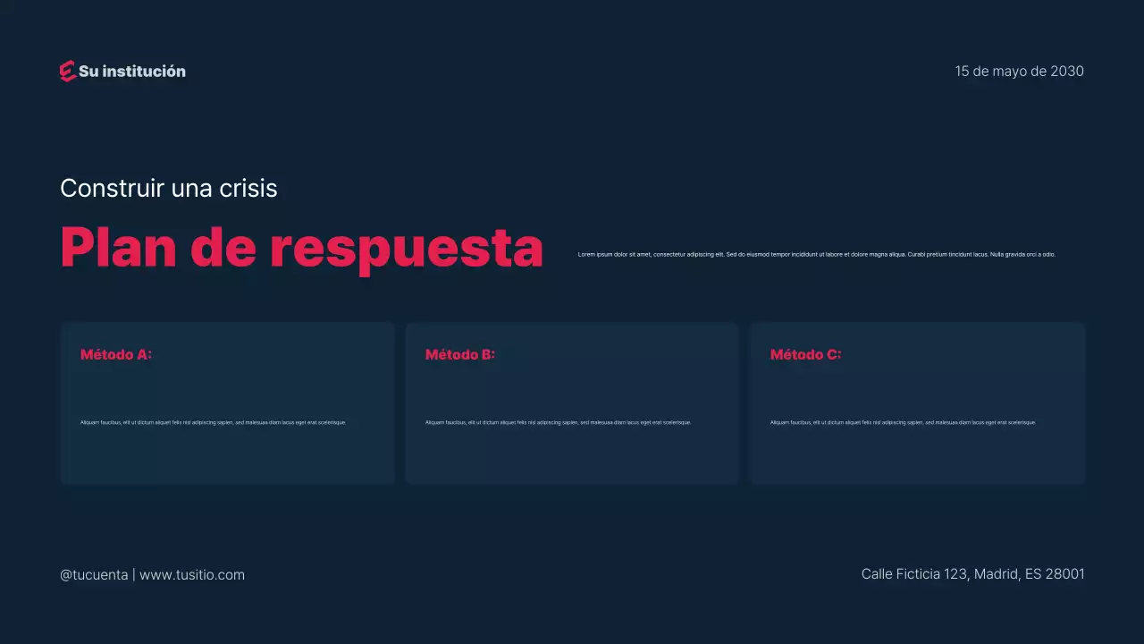 Presentación sencilla de un seminario web