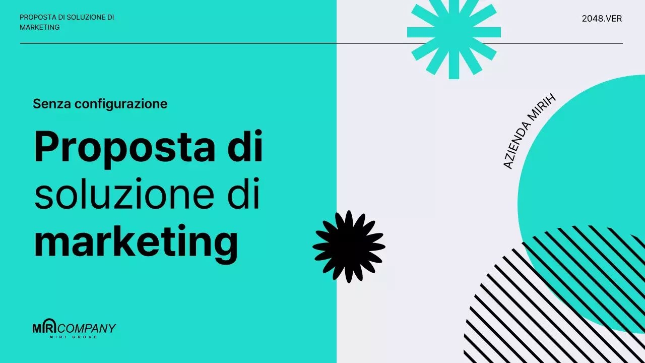 Proposte di soluzioni di marketing pulite e brillanti