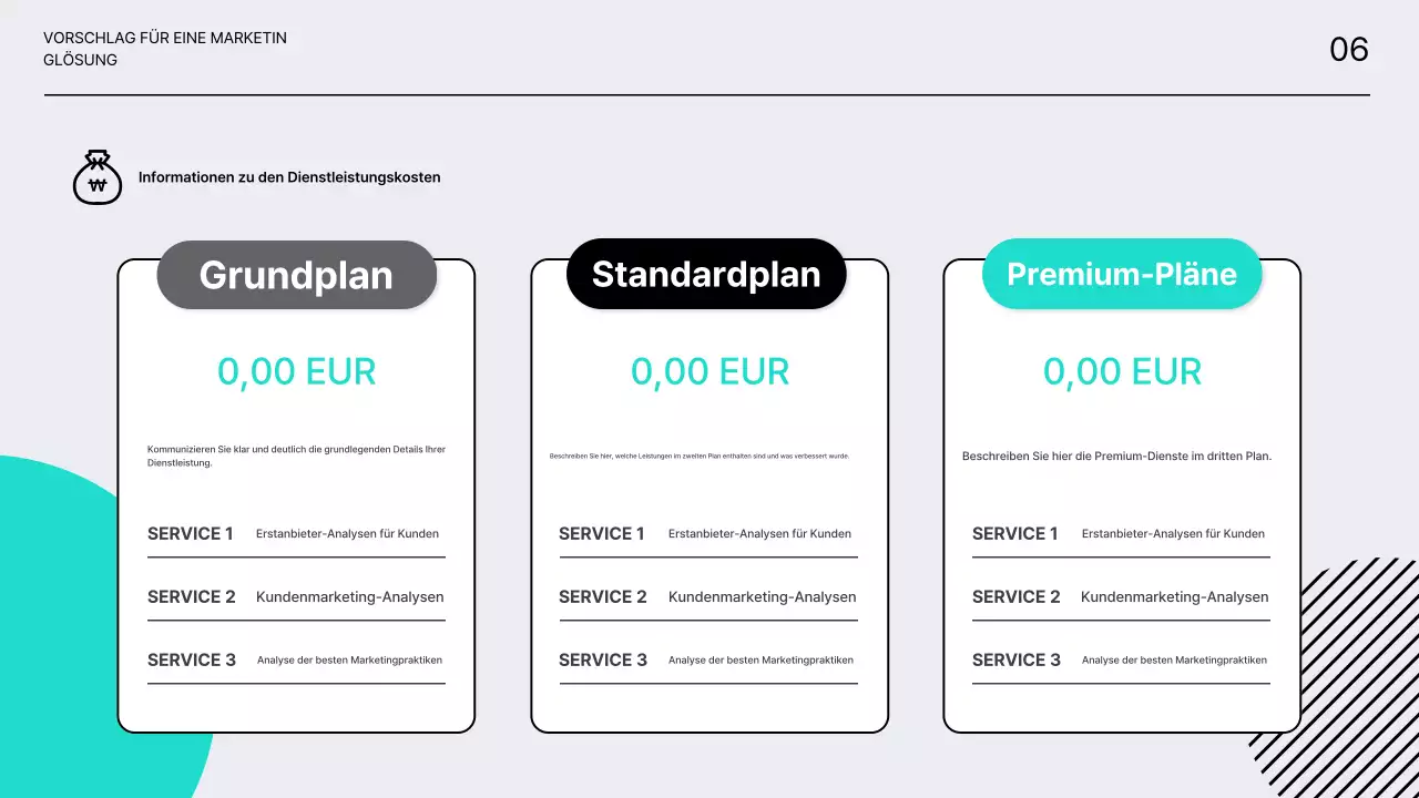 Neuartige, saubere Vorschläge für Marketinglösungen