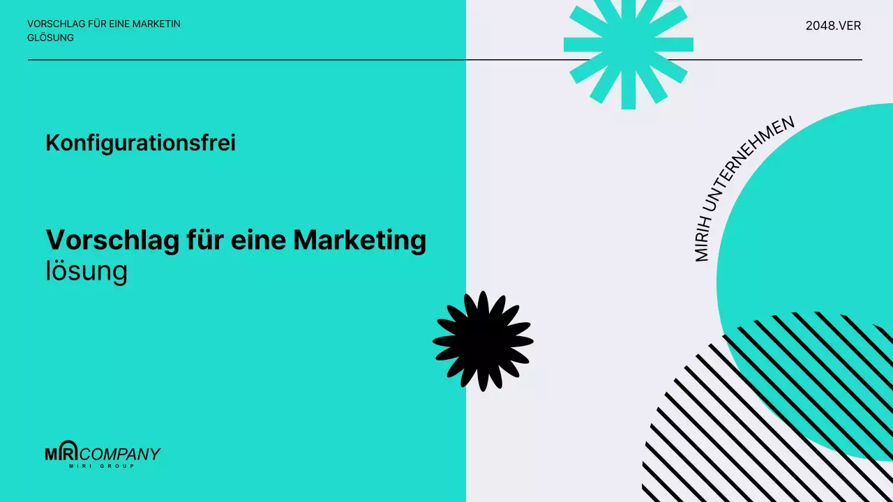 Neuartige, saubere Vorschläge für Marketinglösungen