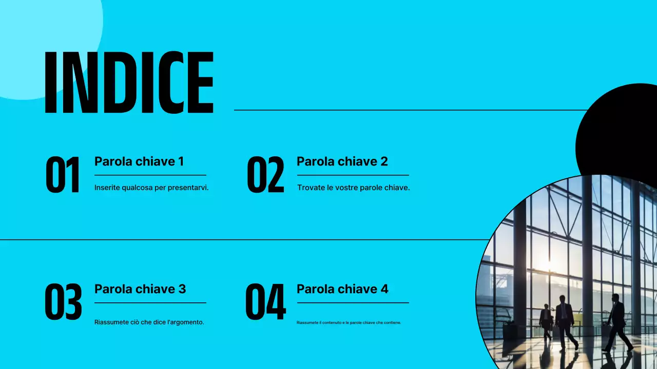 Una collezione di modelli che forniscono uno sfondo moderno in blu