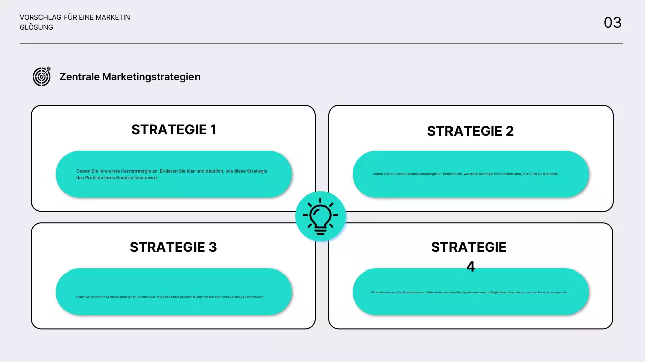 Neuartige, saubere Vorschläge für Marketinglösungen