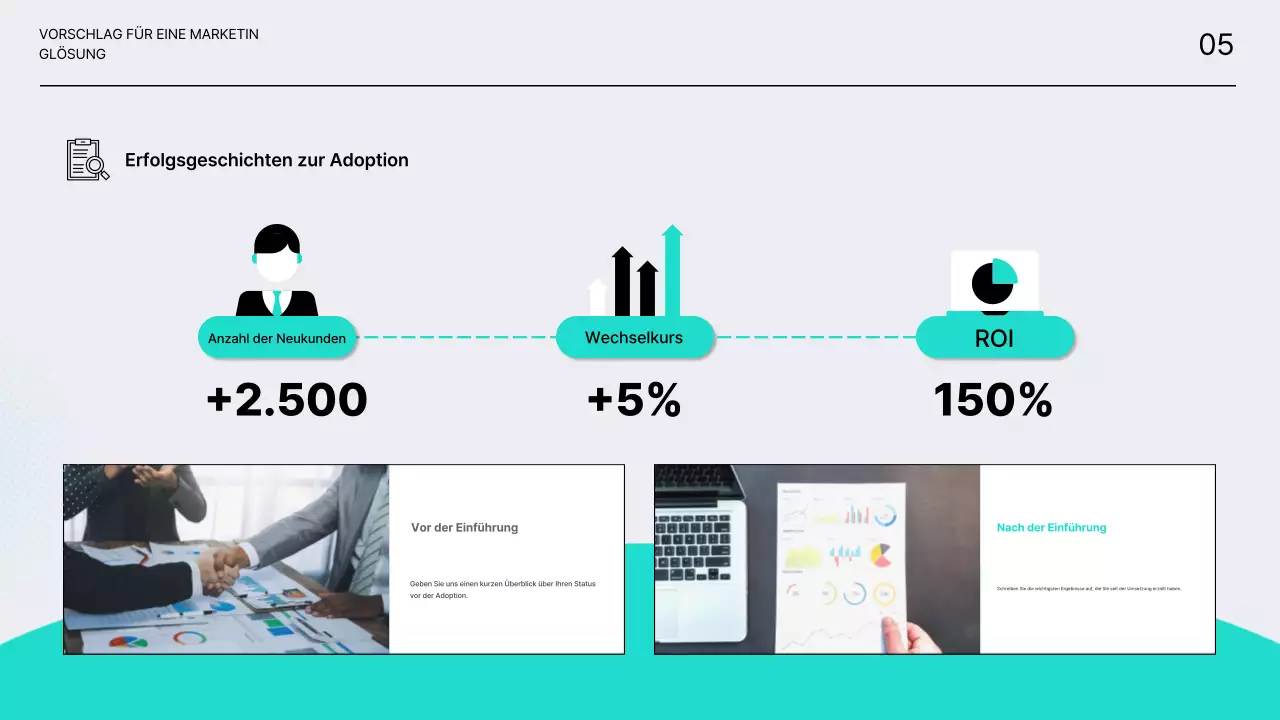 Neuartige, saubere Vorschläge für Marketinglösungen