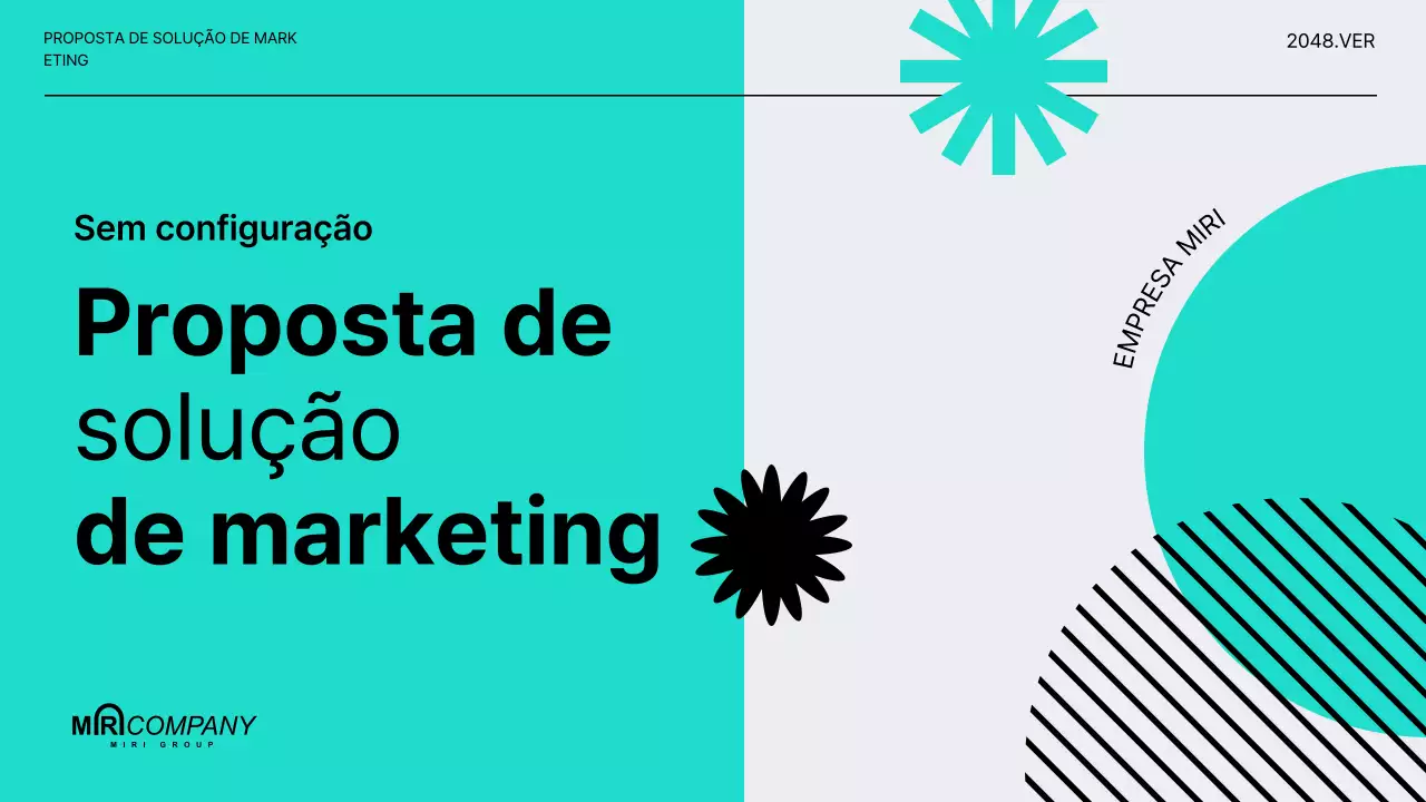 Propostas de soluções de marketing simples e limpas