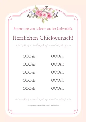 Beige Simple Staff Memorial